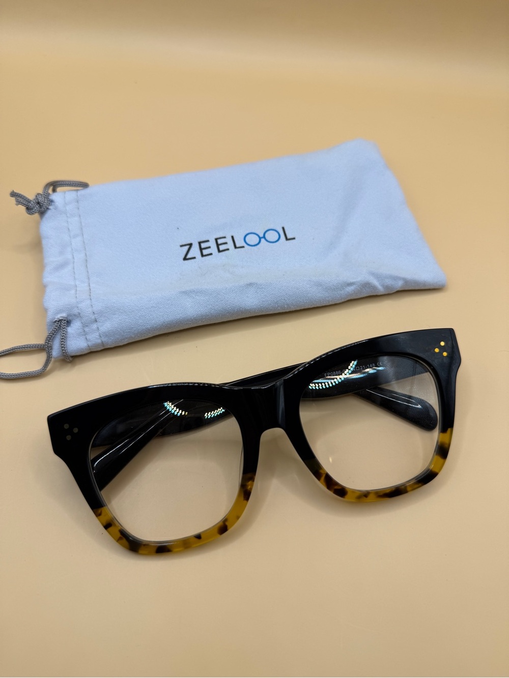 ZEELool Cat Eye Glasses - Black & Tortoiseshell, No prescription